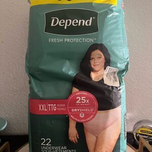 Depend Women Fresh Protection Dry Shield XXL New